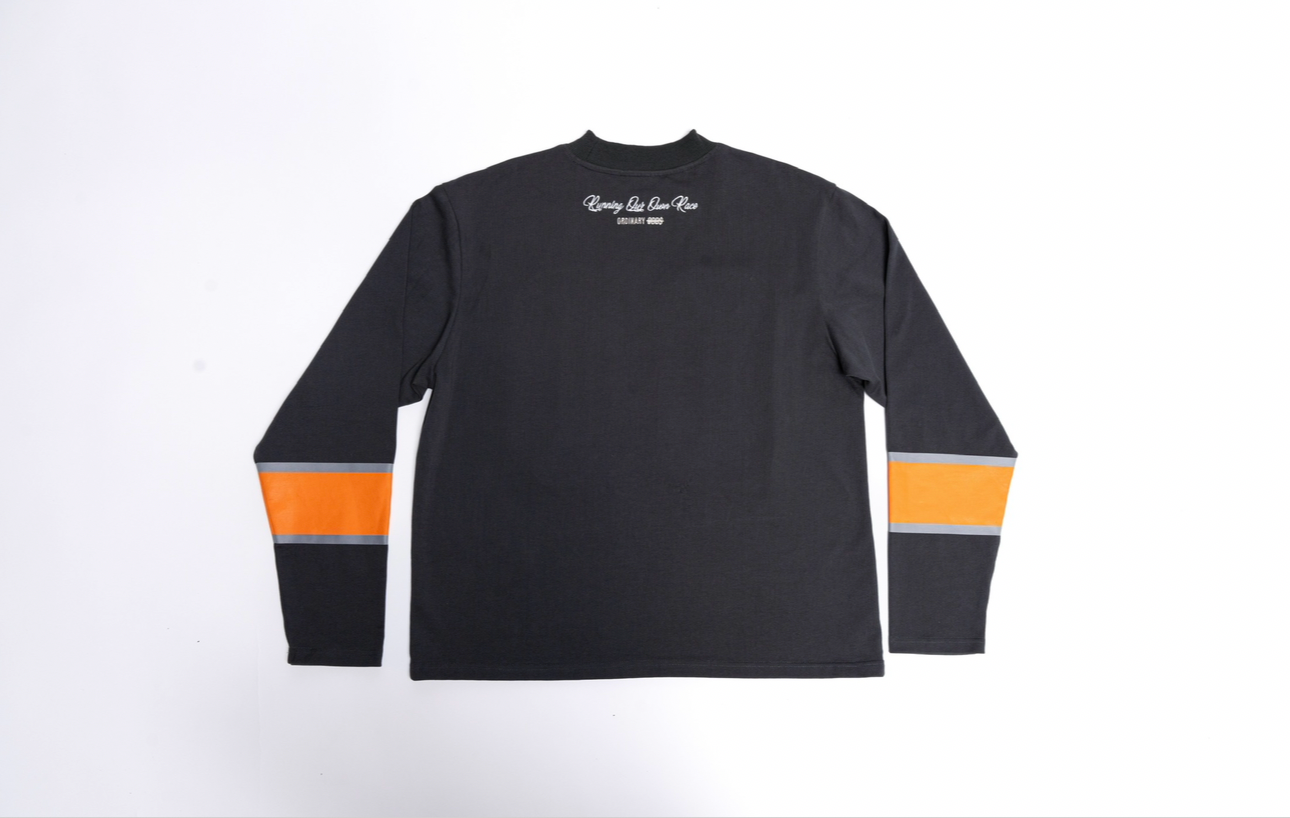 "Steel" Team Longsleeve (Grey/Orange)